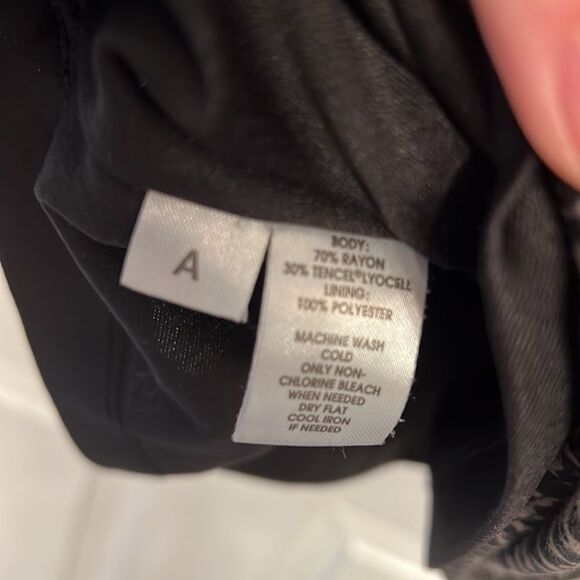 LOFT Black & Gray Print Dress (SM) - Picture 6 of 7